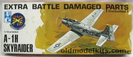 IMC 1/72 A-1H Skyraider with Extra Battle Damaged Parts, 484-100 plastic model kit